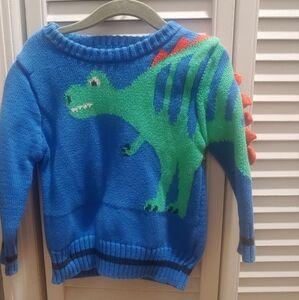 Cat & Jack Boys Blue Dinosaur Sweater / Size 2t